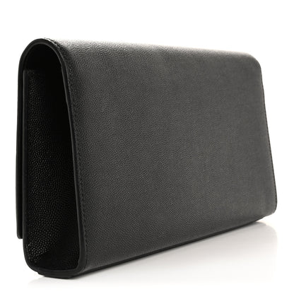 Saint Laurent Grain De Poudre Monogram Cassandre Clutch Black 3 of 9