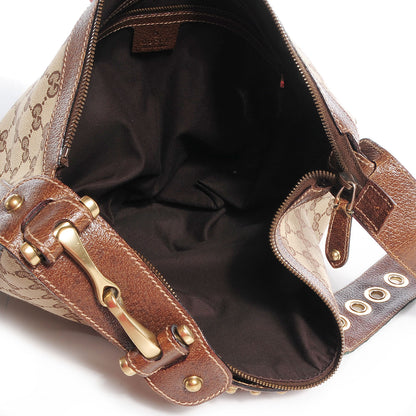 Gucci Monogram Pelham Studded Shoulder Bag Brown 6 of 8