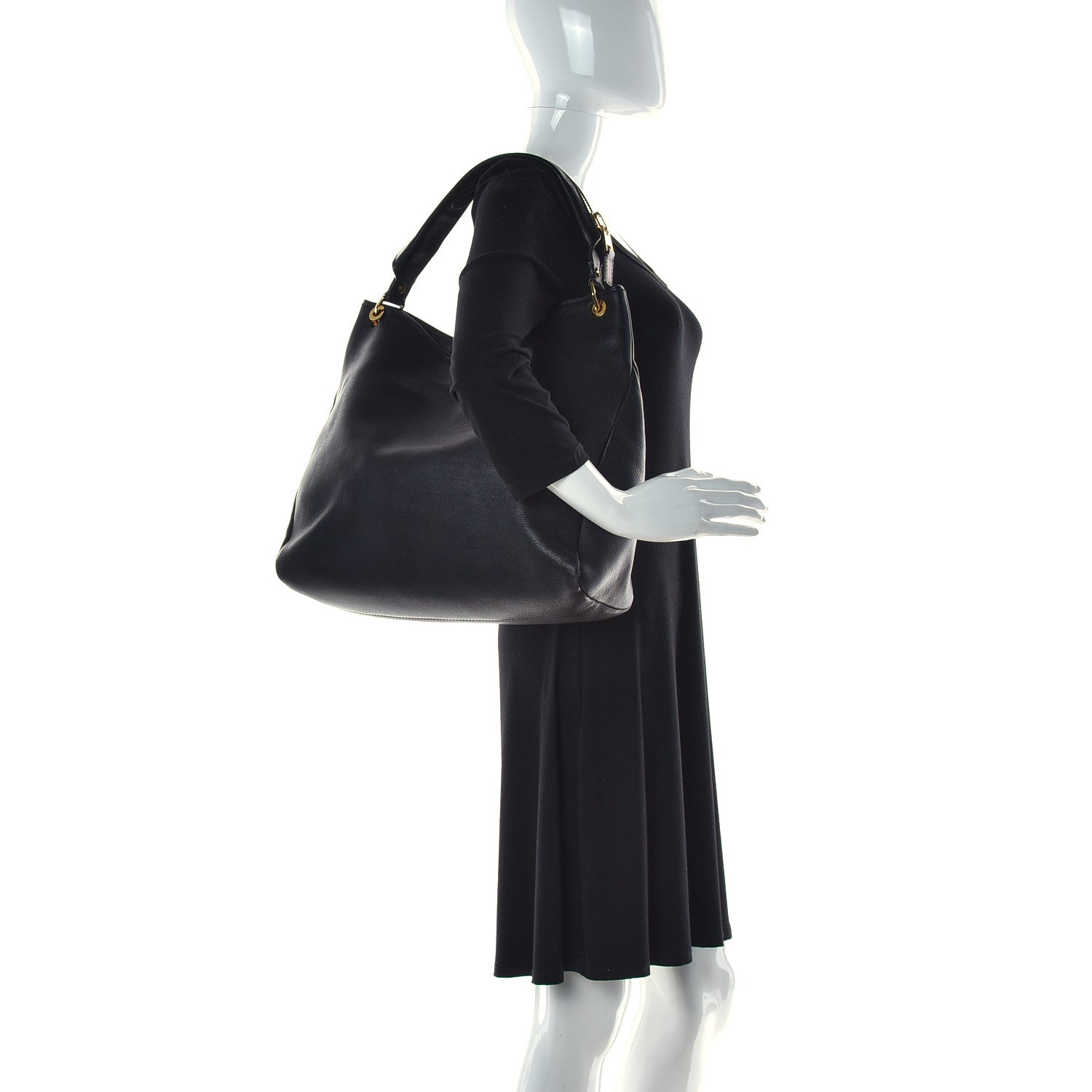 Tom Ford Calfskin Zipper Strap Hobo Black 2 of 21