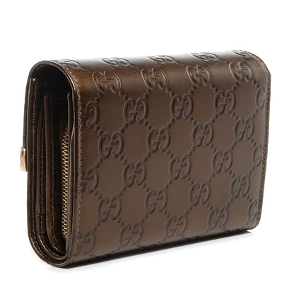 Gucci Guccissima Dice Compact Trademark Wallet Bronze 3 of 8