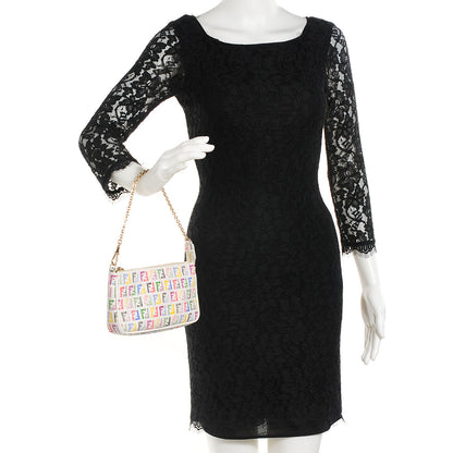 Fendi Zucchino Spalmati FF Multicolor Pochette White Multicolor 2 of 9