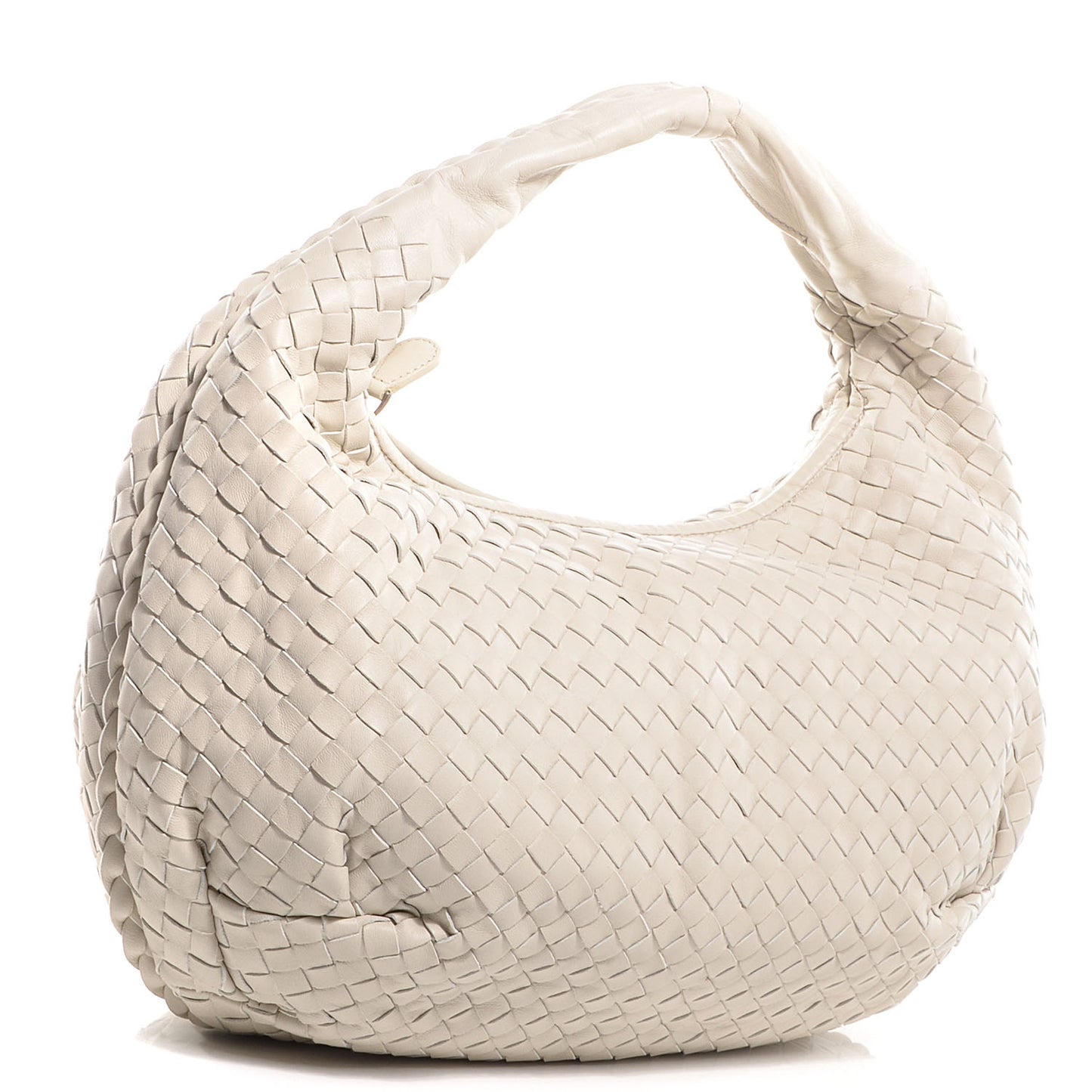 Nappa Intrecciato Medium Belly Veneta Hobo Cream