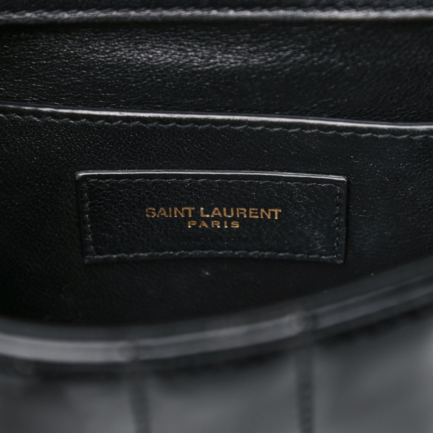 Patent Calfskin Matelasse Monogram Small Vicky Chain Bag Black