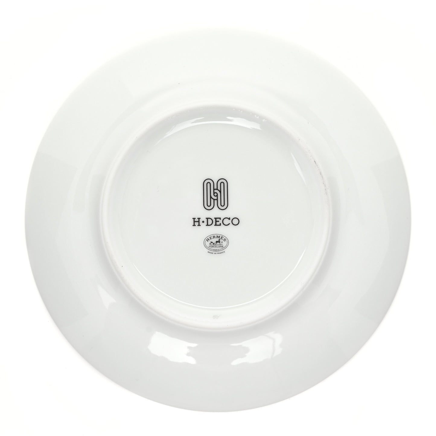 Porcelain H Deco Bread And Butter Plates Set of 2 Black White