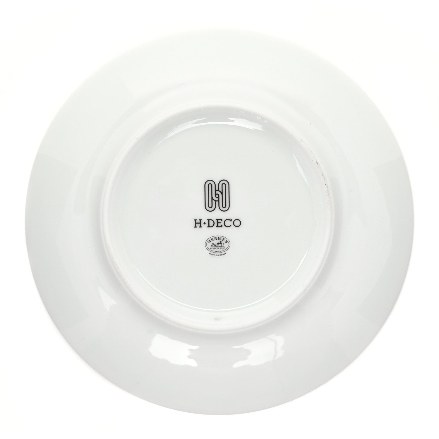 Hermes Porcelain H Deco Bread And Butter Plates Set of 2 Black White 3 of 7