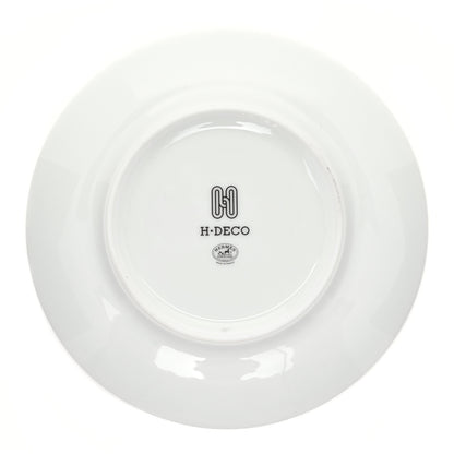 Hermes Porcelain H Deco Bread And Butter Plates Set of 2 Black White 3 of 7