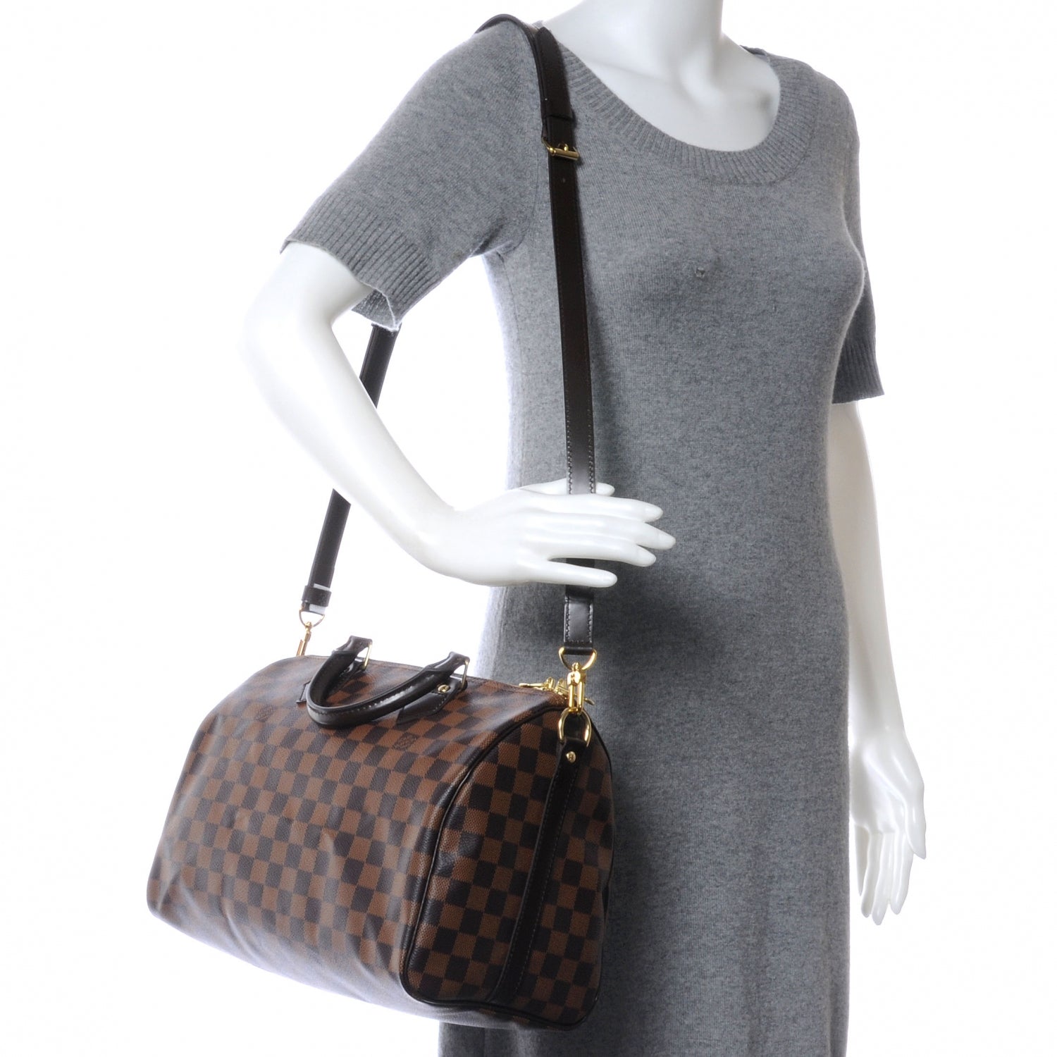 Louis Vuitton Damier Ebene Speedy Bandouliere 30 2 of 7