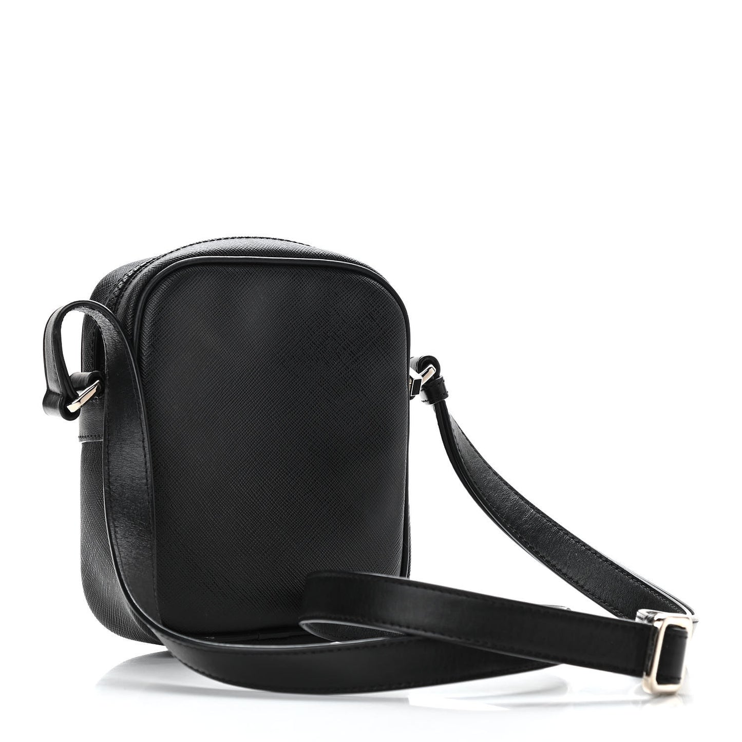 Saffiano Small Medusa Messenger Bag Black