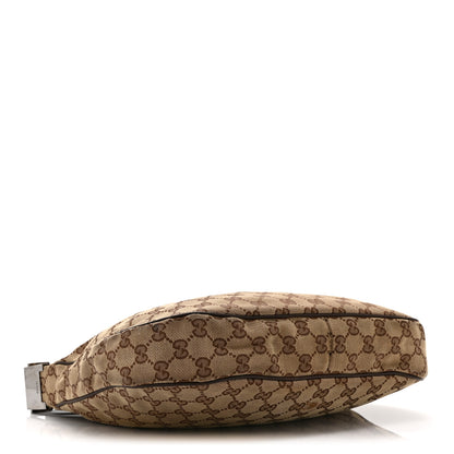 Gucci Monogram Medium Half Moon Hobo Dark Brown 4 of 11