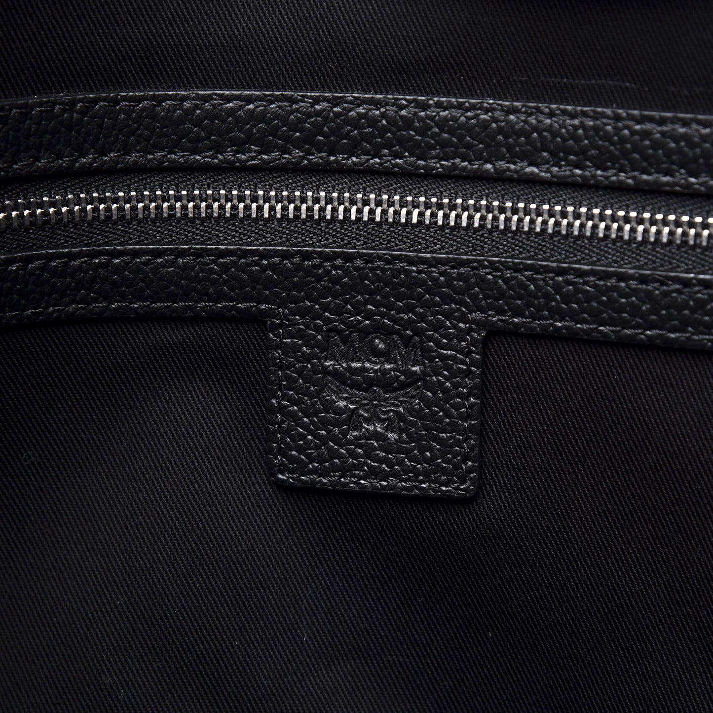 Calfskin Visetos Anya Shopper Tote Black