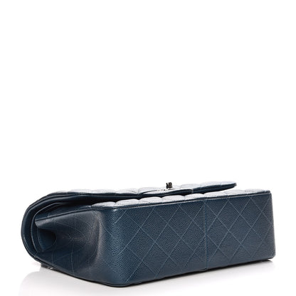 Chanel Caviar Quilted Jumbo Double Flap Blue 5 of 8