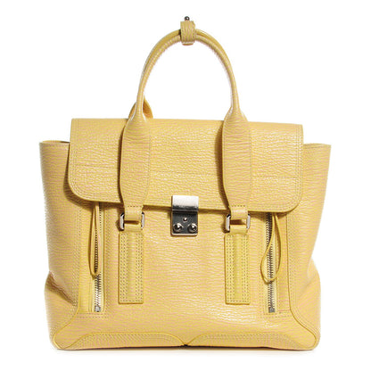 3.1 Phillip Lim 3.1 Textured Calfskin Medium Pashli Satchel Pollen Buff 1 of 12