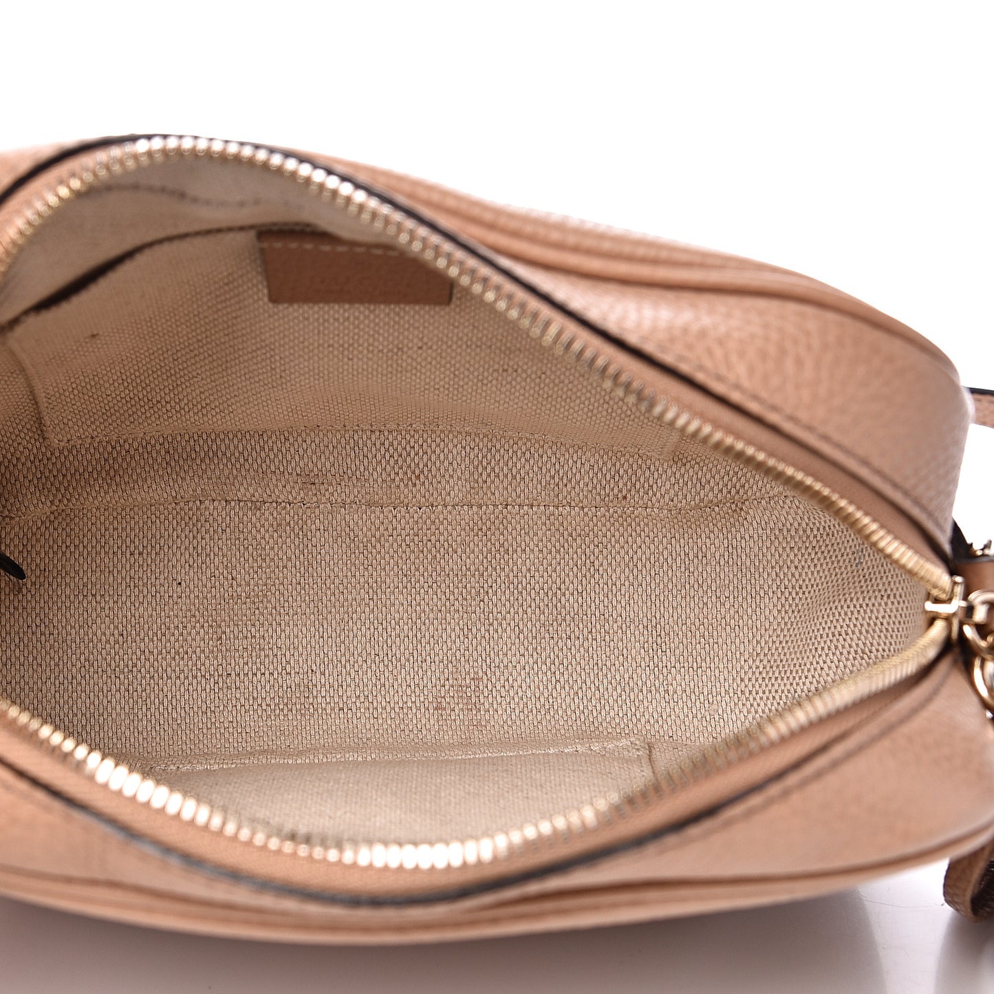 Pebbled Calfskin Small Soho Disco Bag Camelia