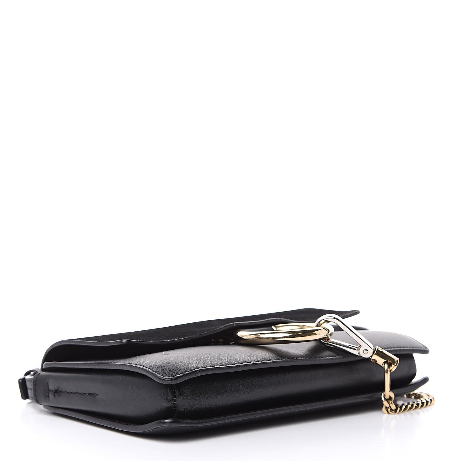 Chloe Suede Calfskin Small Faye Shoulder Bag Black 4 of 18