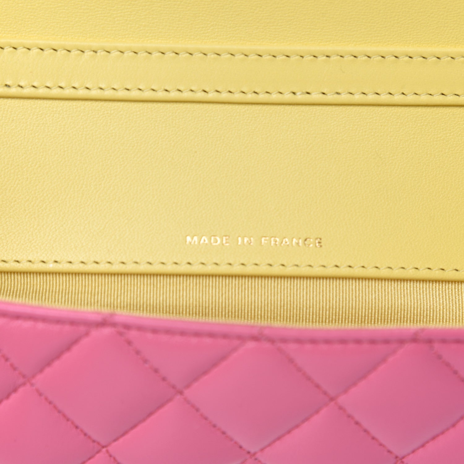 Chanel Lambskin Quilted Glasses Case With Chain Pink Yellow 9 of 11