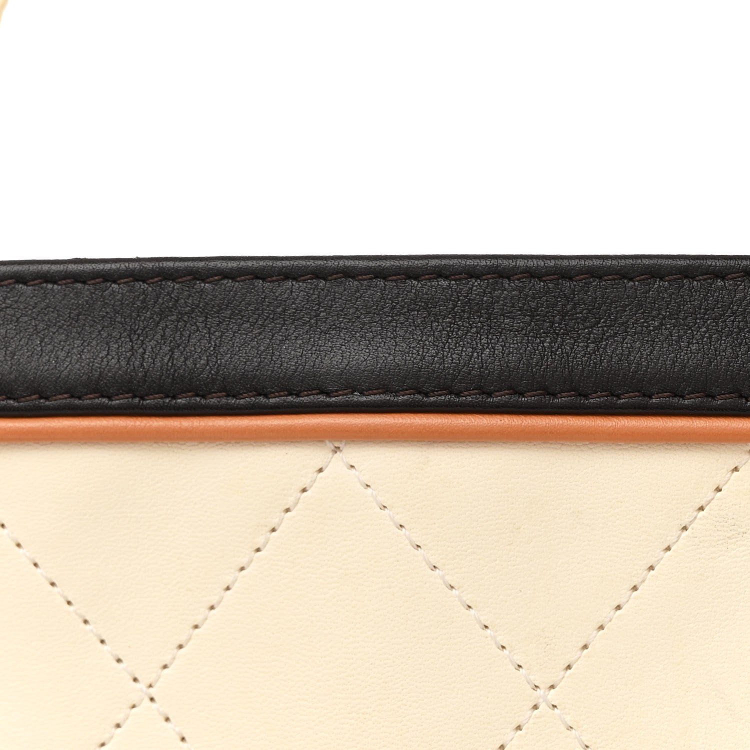 Chanel Lambskin Quilted Country Club Tote White Black 8 of 14