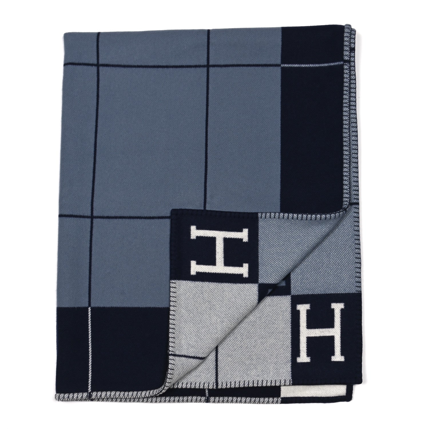 Hermes Wool Cashmere Avalon III Blanket Caban Ecru 2 of 3