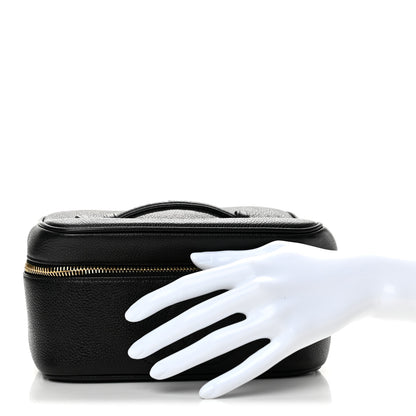 Chanel Caviar Vanity Cosmetic Case Black 2 of 9