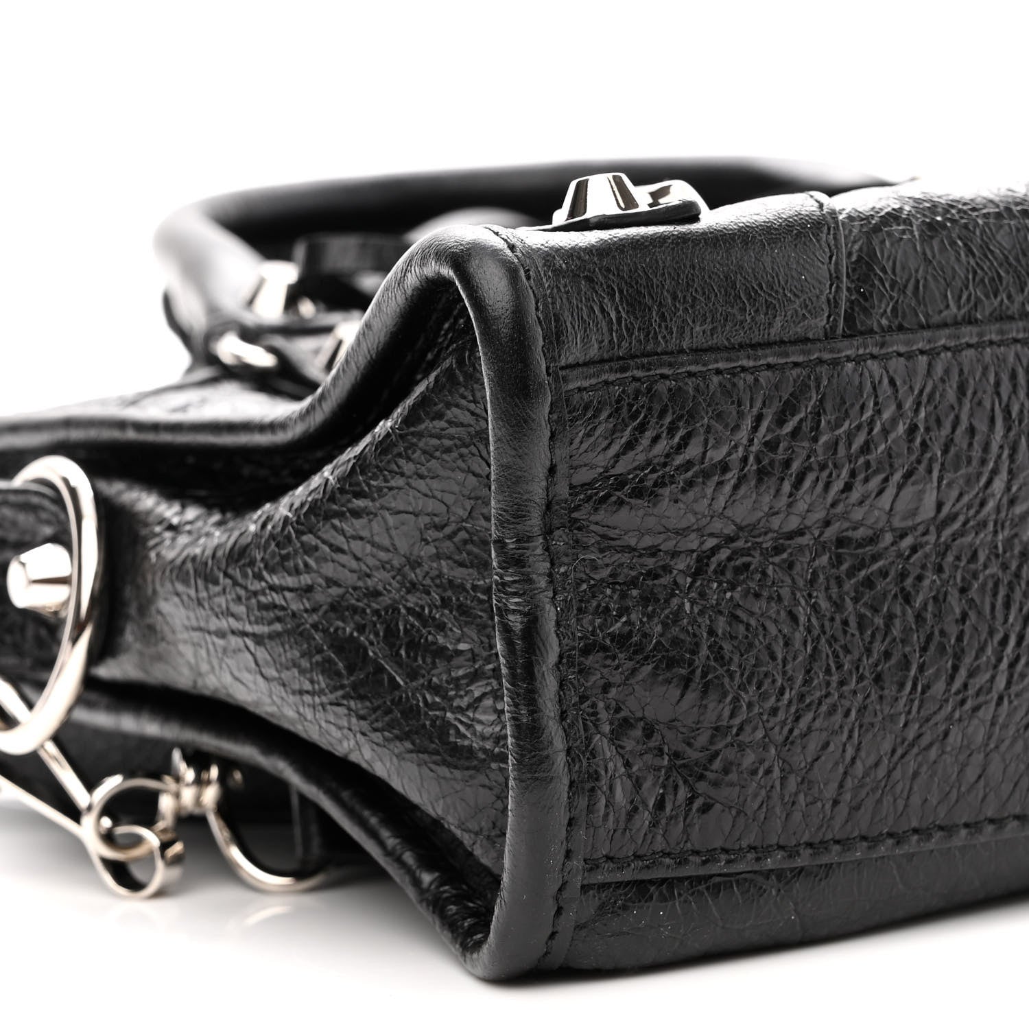 Balenciaga Agneau Classic Silver Hardware Mini City Black 8 of 9