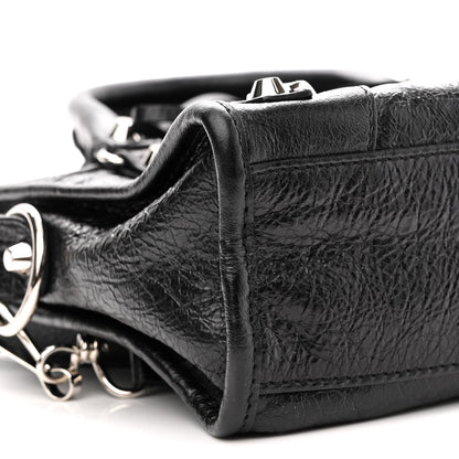 Balenciaga Agneau Classic Silver Hardware Mini City Black 8 of 9