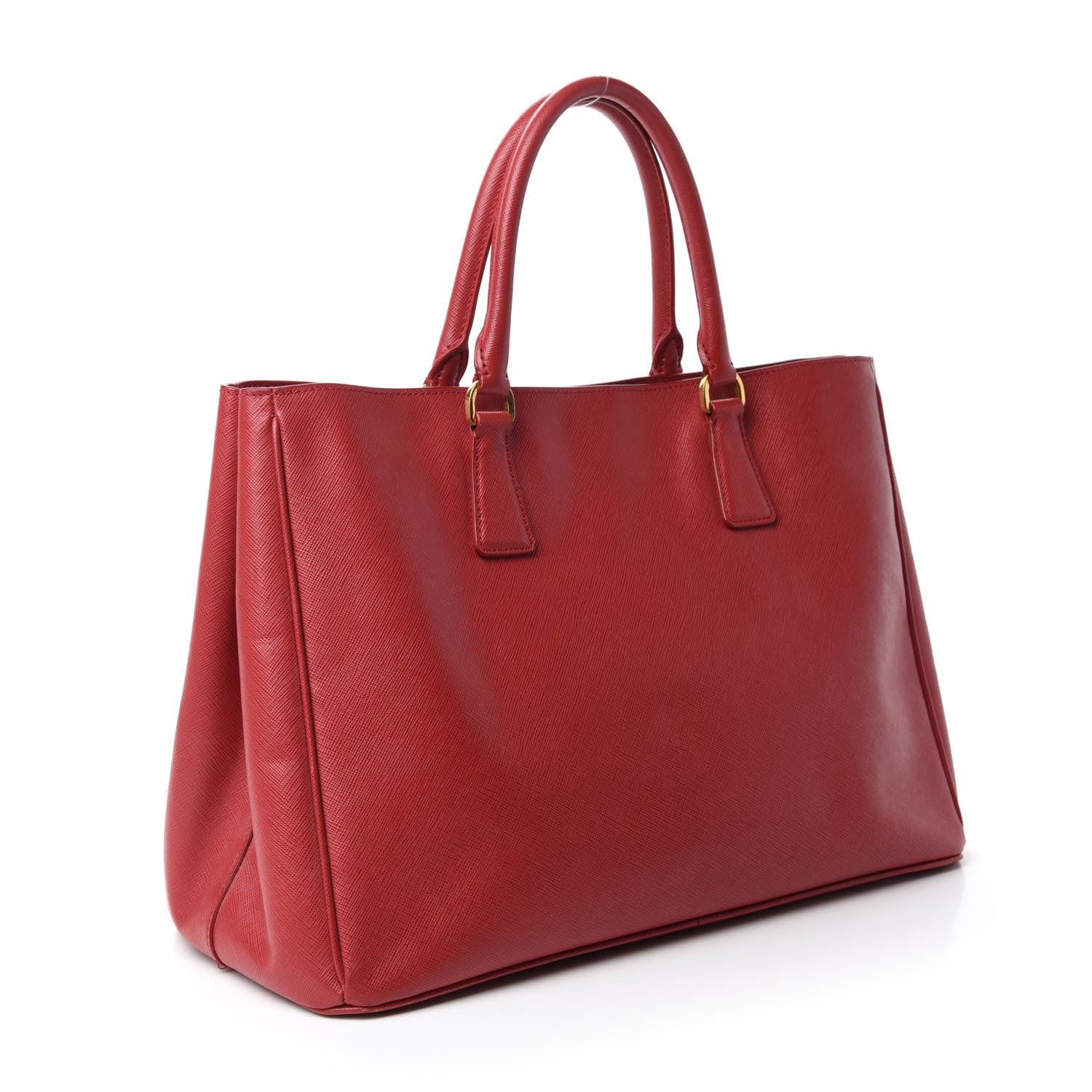 Prada Saffiano Lux Large Tote Fuoco 3 of 13