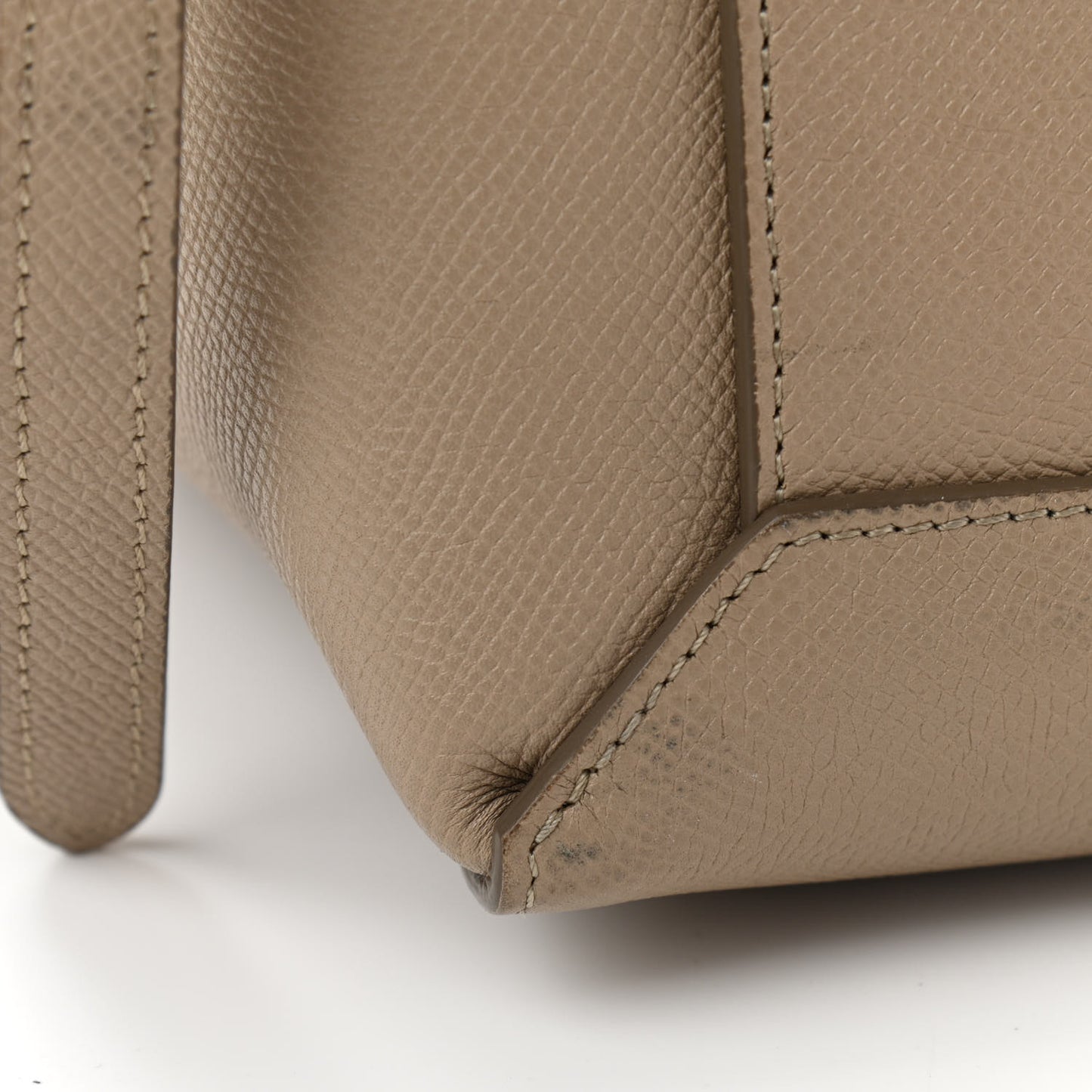 Grained Calfskin Micro Belt Bag Light Taupe