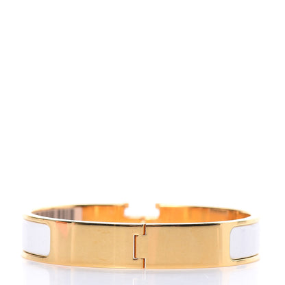Hermes Enamel Narrow Clic Clac H Bracelet GM White 3 of 6