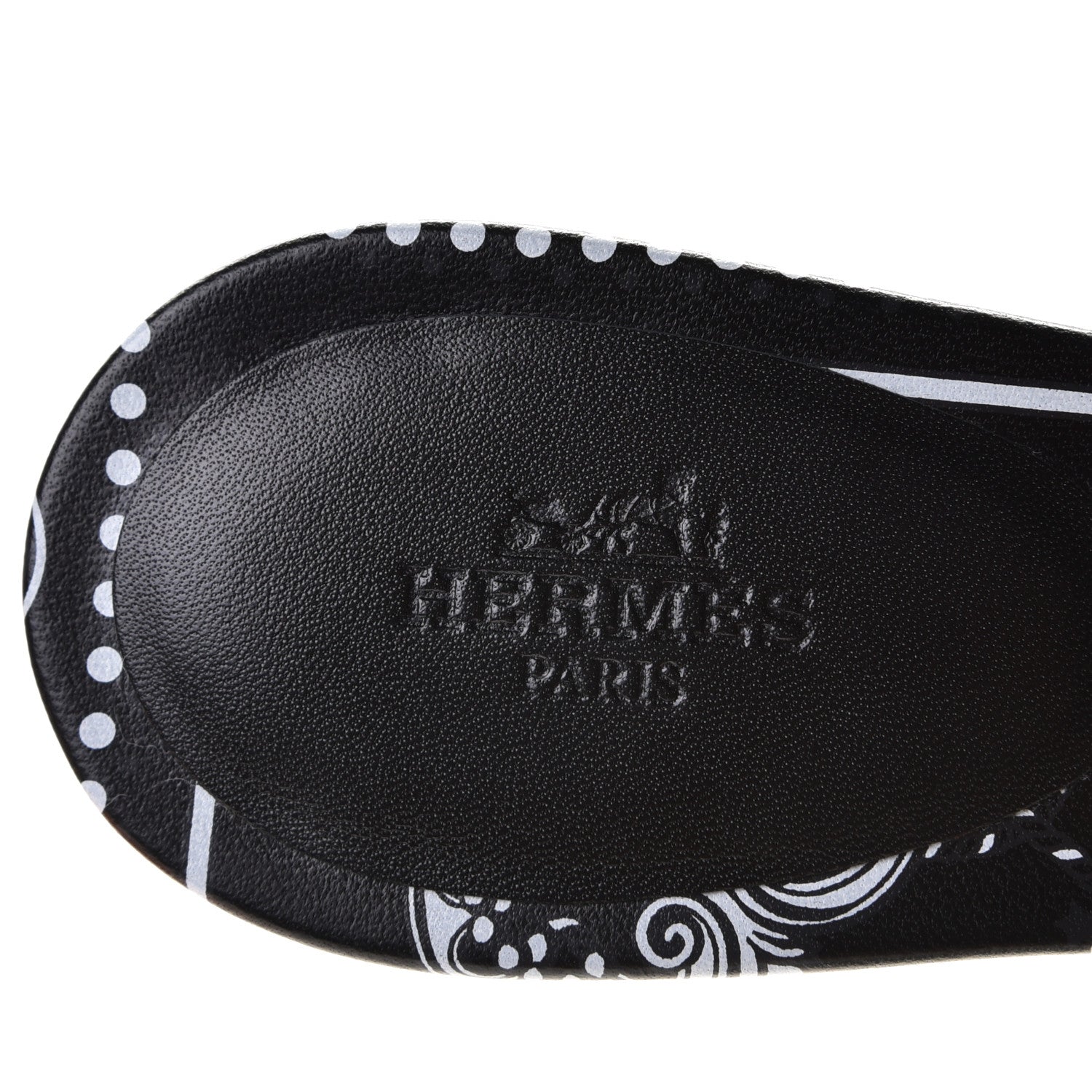 Hermes Velvet Oasis Sandals 37 Black 6 of 10