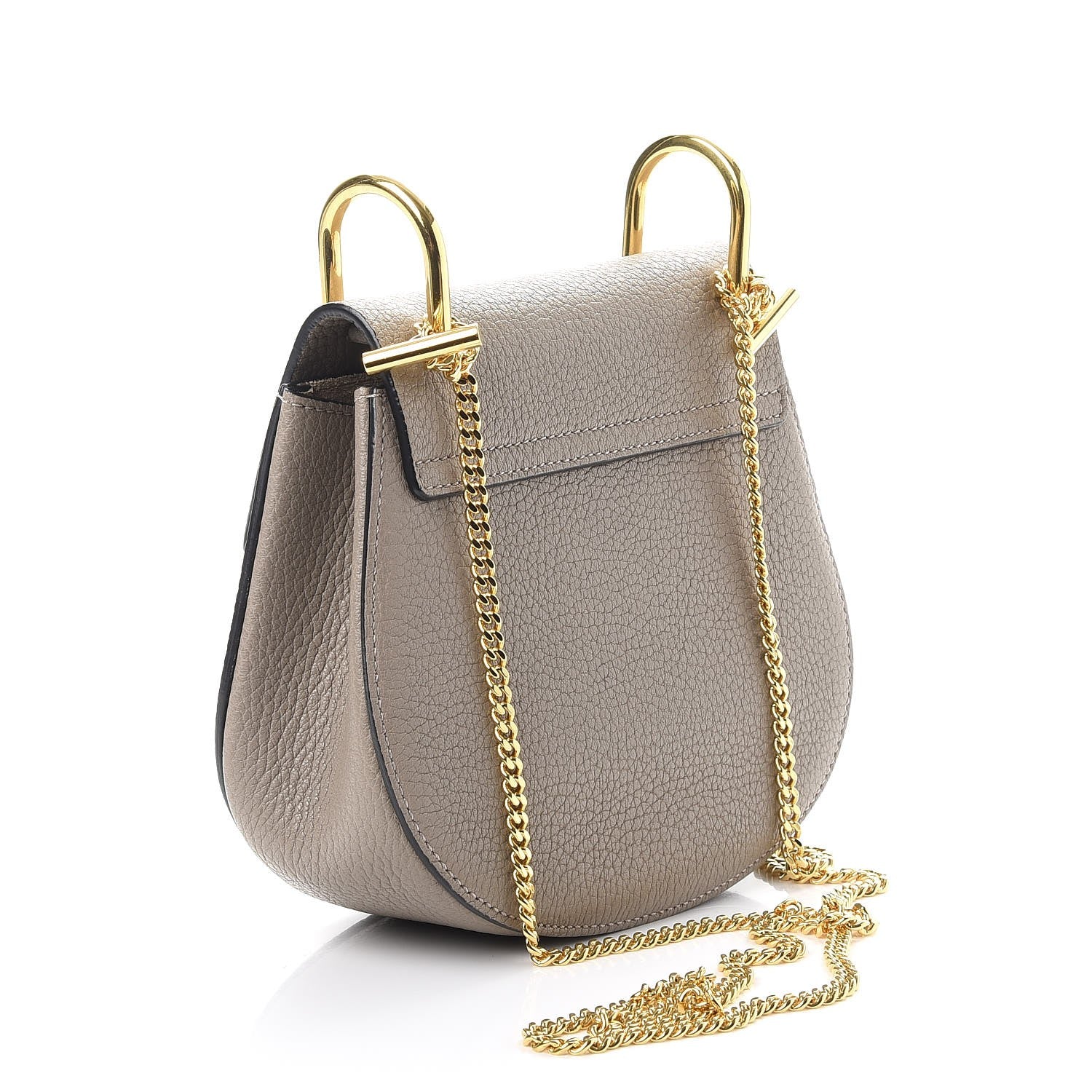 Chloe Grained Lambskin Mini Drew Shoulder Bag Motty Grey 3 of 8