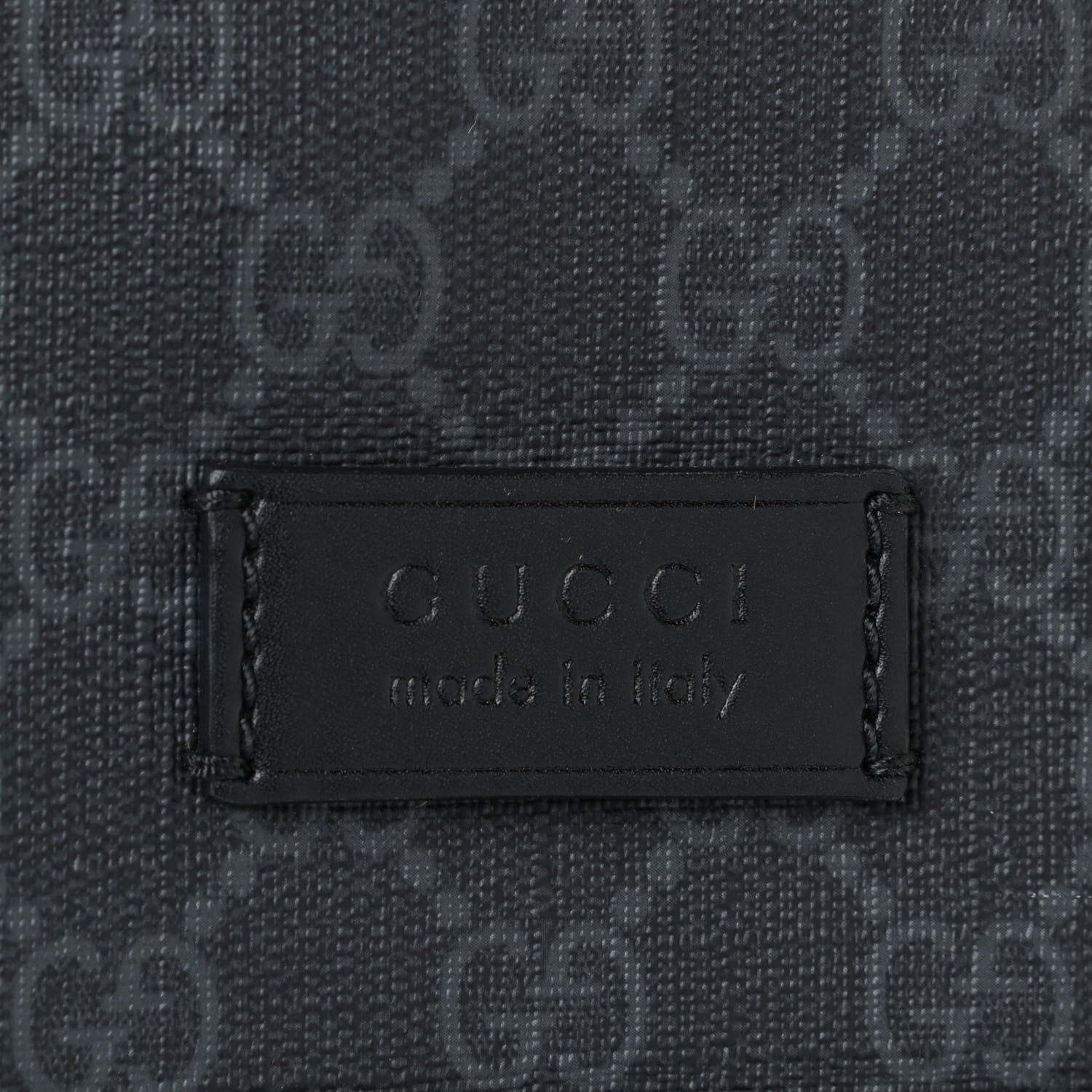 Gucci GG Supreme Monogram Appia Calfskin Web Flat Messenger Bag Black Grey 10 of 12