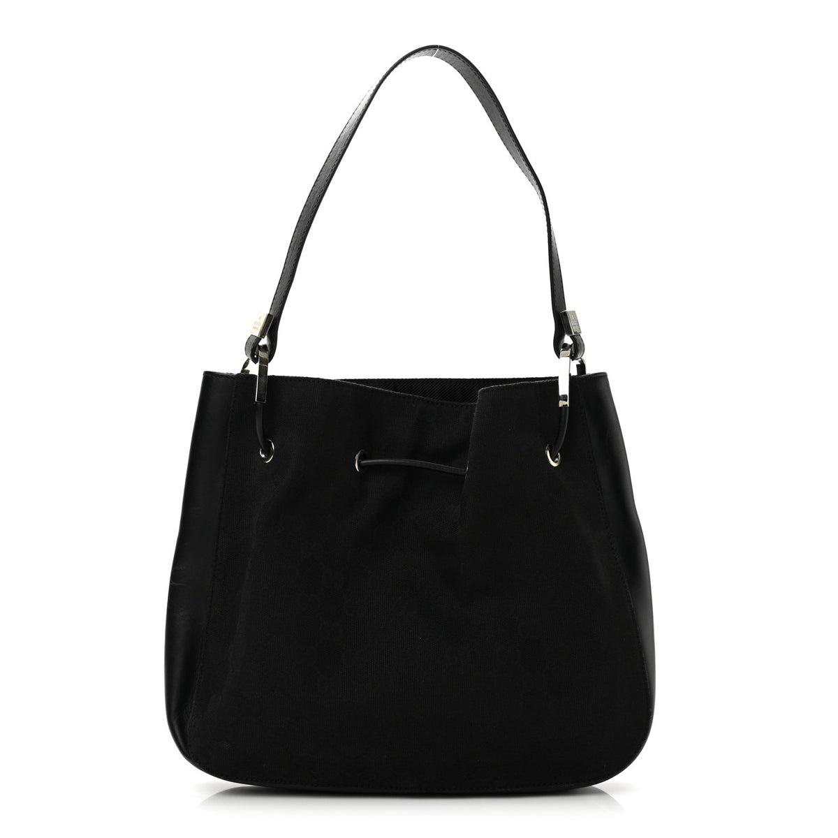 Monogram Small Drawstring Shoulder Bag Black