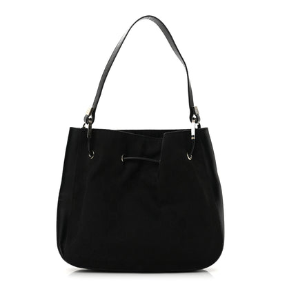 Gucci Monogram Small Drawstring Shoulder Bag Black 1 of 14