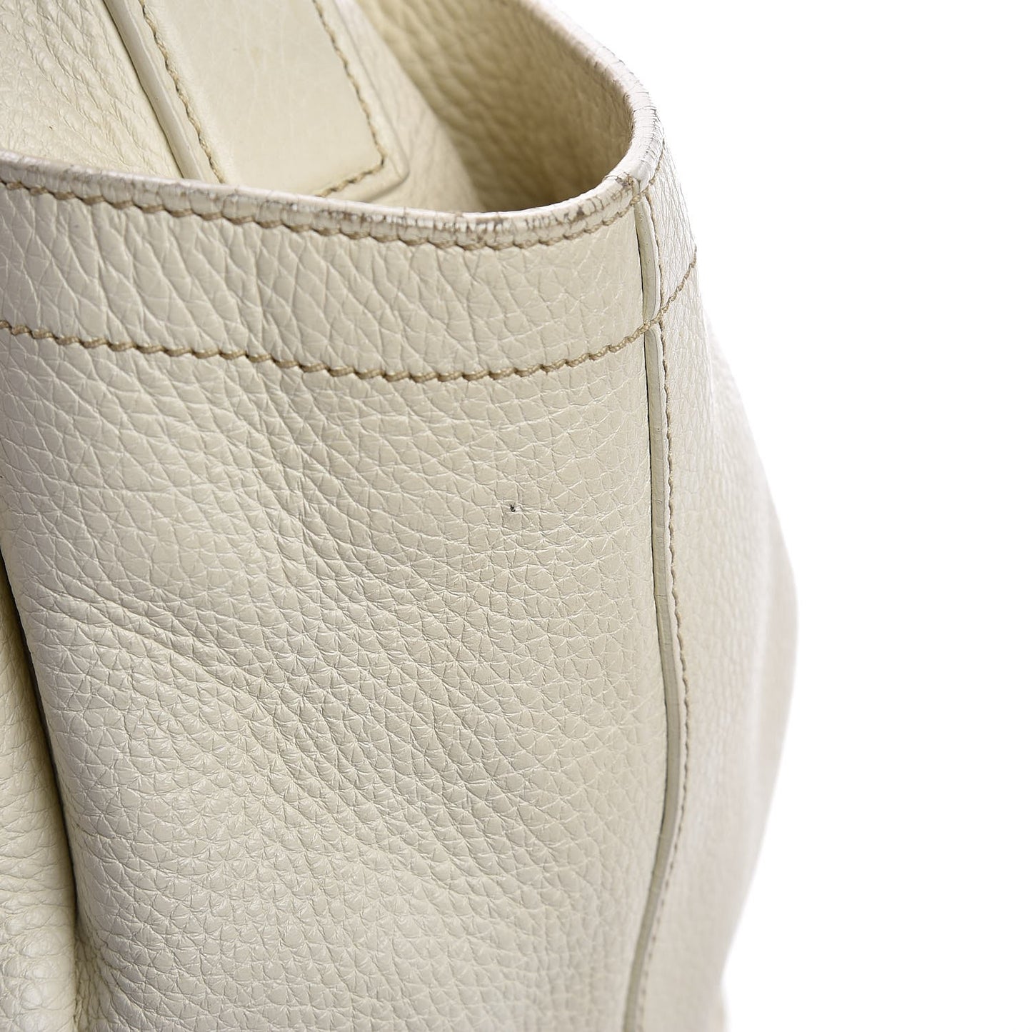 Vitello Daino Side Pocket Hobo Bianco