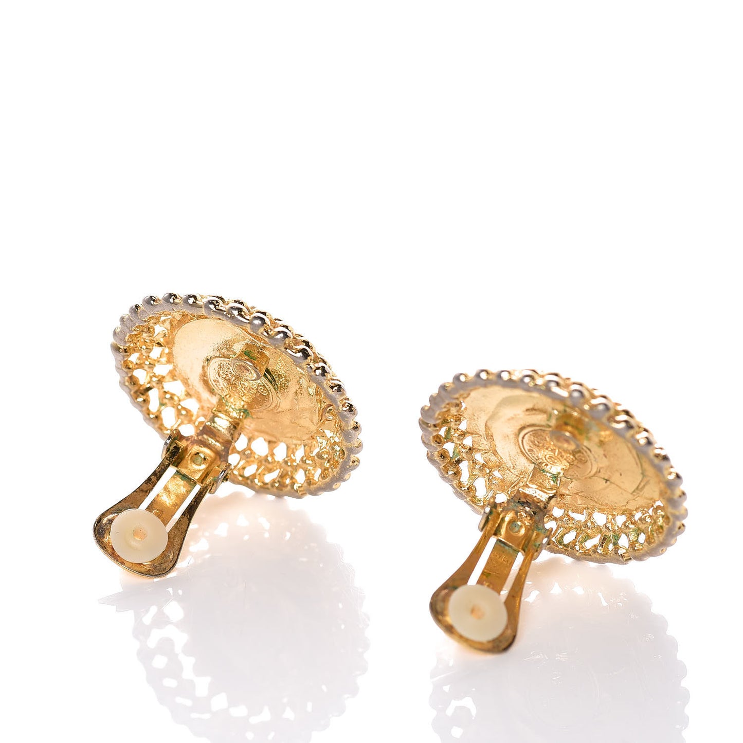 CC Clip On Earrings Gold