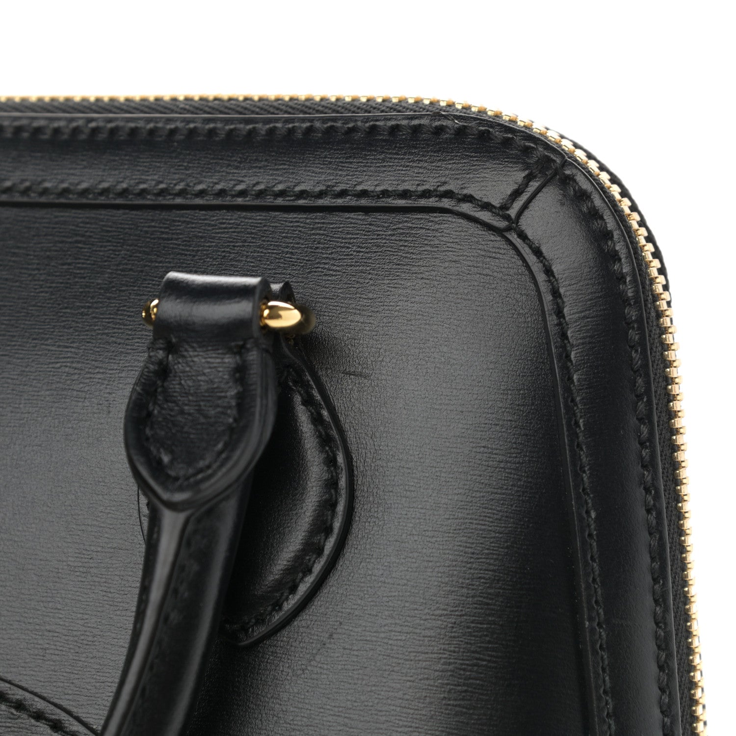 Gucci Boarded Plutone Calfskin Small Horsebit 1955 Top Handle Bag Black 13 of 15