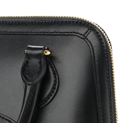 Gucci Boarded Plutone Calfskin Small Horsebit 1955 Top Handle Bag Black 13 of 15
