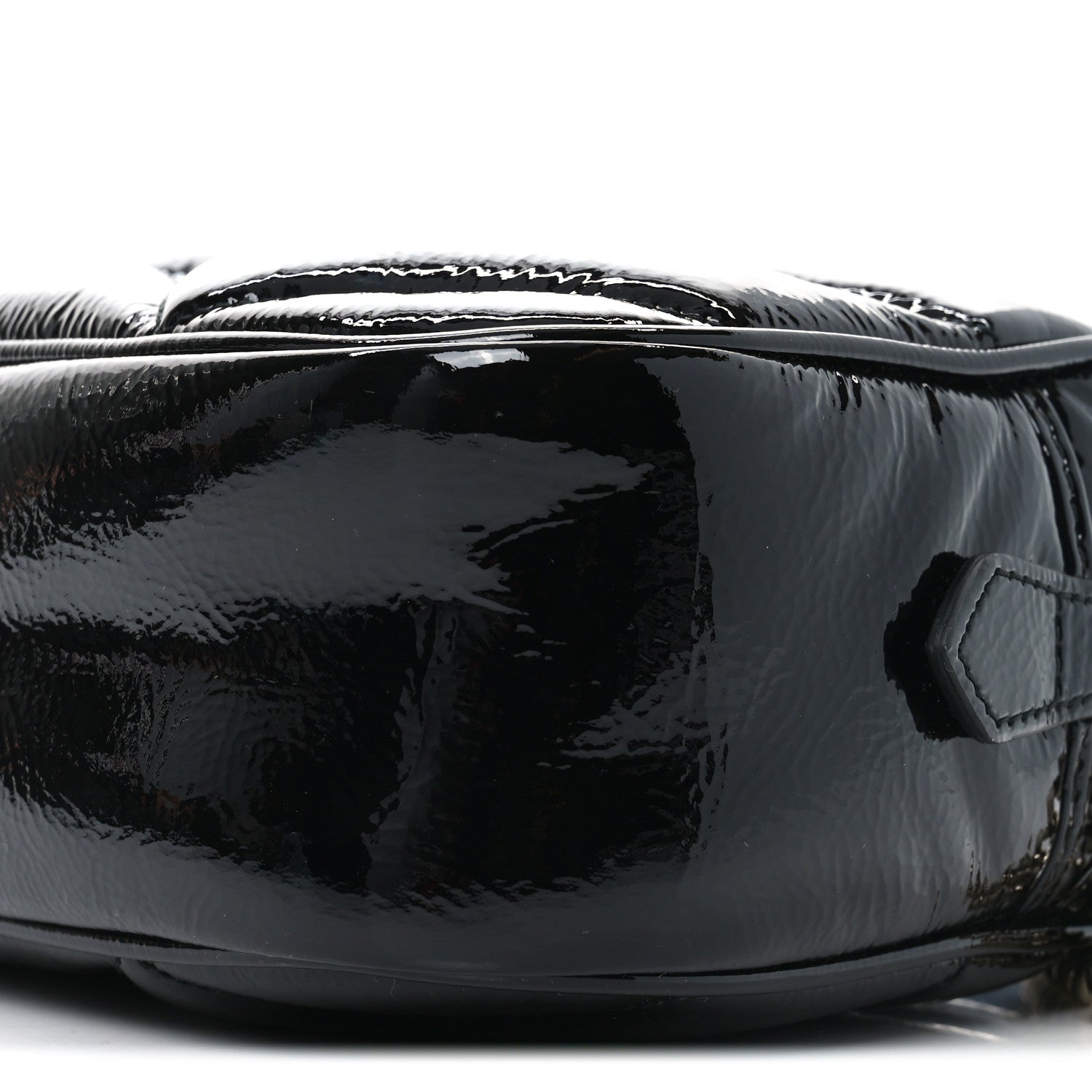 Gucci Patent Lambskin Matelasse Small GG Marmont Camera Bag Black 10 of 10