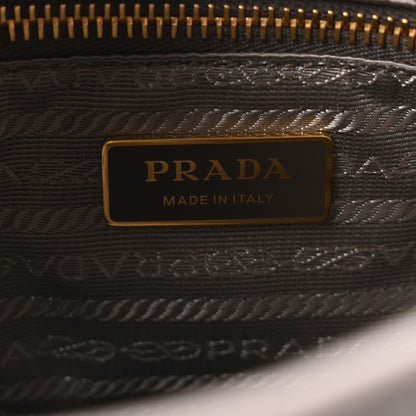 Prada Glossy Calfskin Triangle Large Bonnie Shoulder Bag Peltro 5 of 9