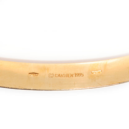 Cartier 18k Pink Yellow White Gold Trinity Love Bracelet Size 16 5 of 6