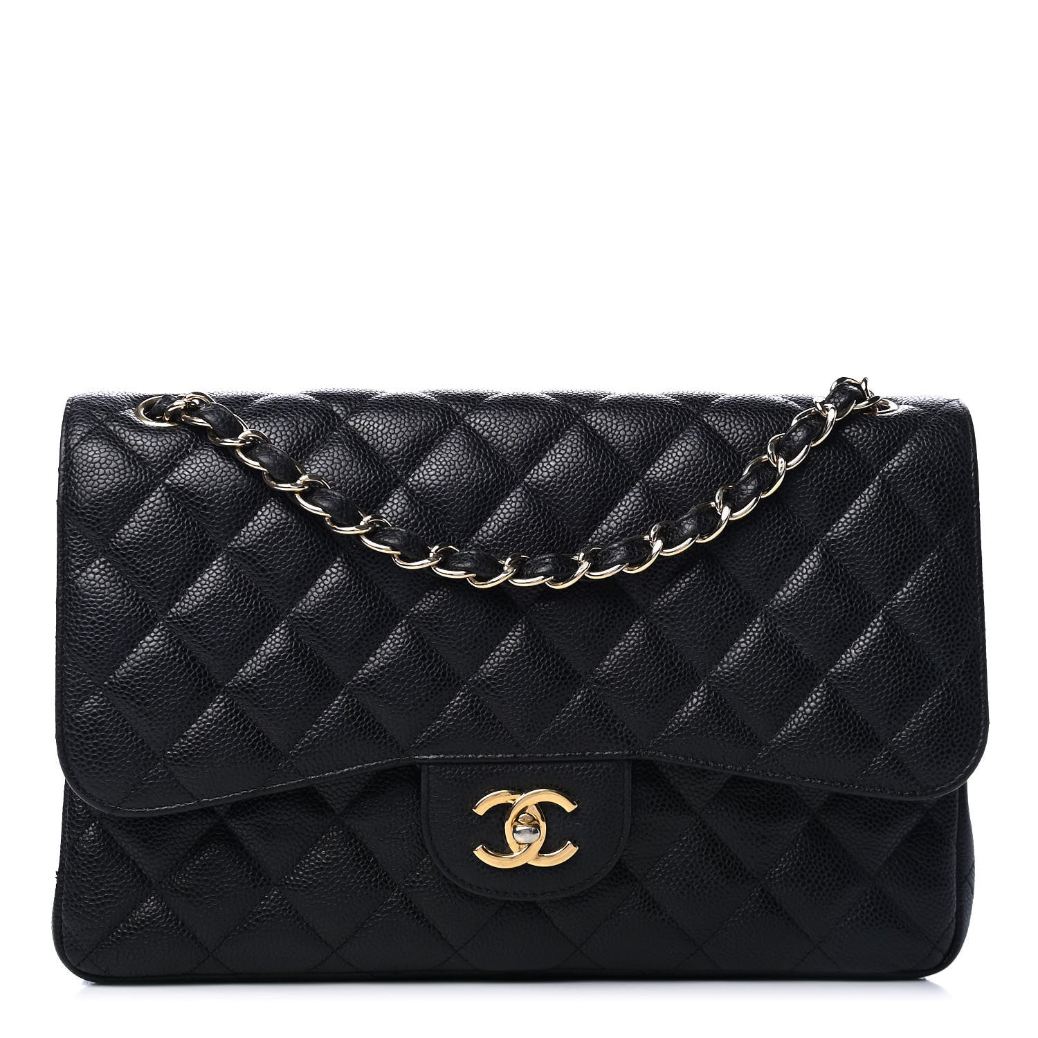 Chanel Caviar Quilted Jumbo Double Flap Black 1 of 4