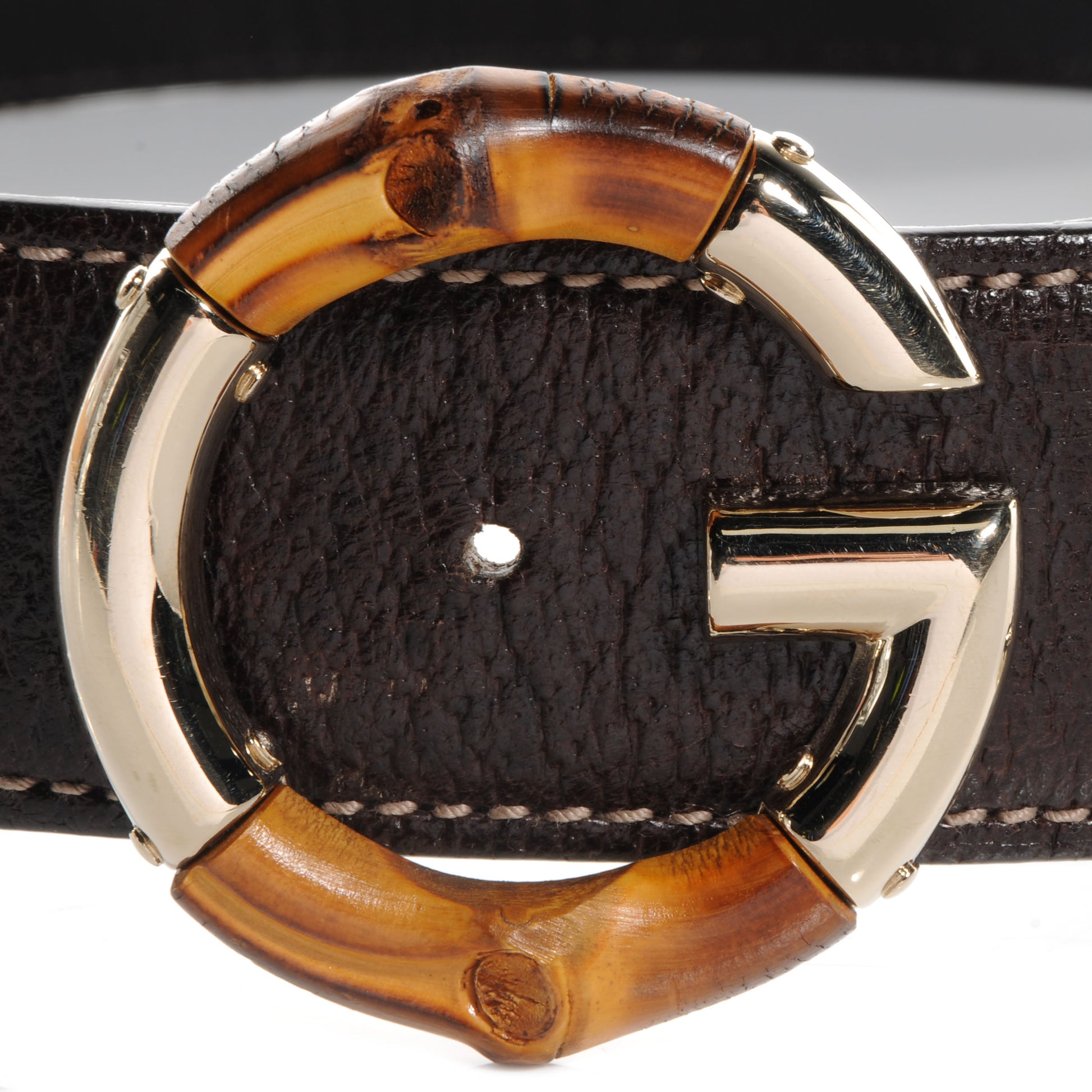 Gucci Monogram Bamboo G Belt 85 34 3 of 5