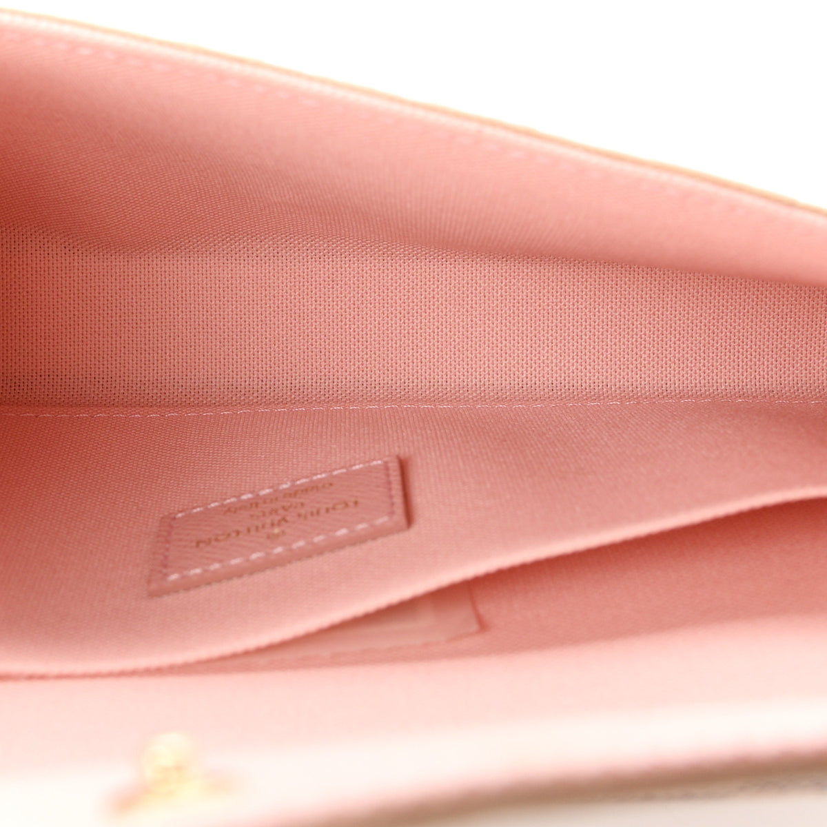 Louis Vuitton Damier Azur Pochette Felicie Chain Wallet Rose Ballerine 5 of 10
