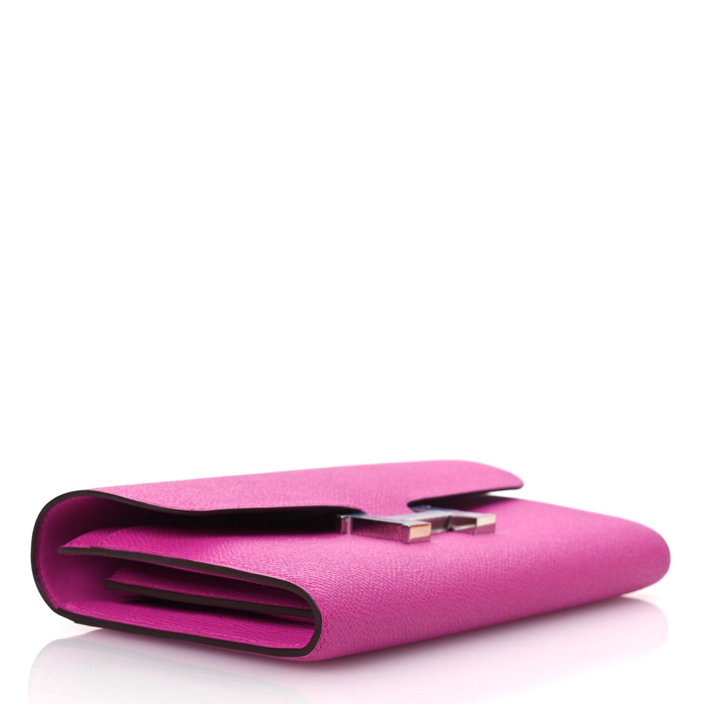 Epsom Enamel Constance Long Wallet Magnolia Brighton Bleu