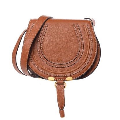 Chloe Calfskin Mini Marcie Round Crossbody Bag Tan 1 of 8
