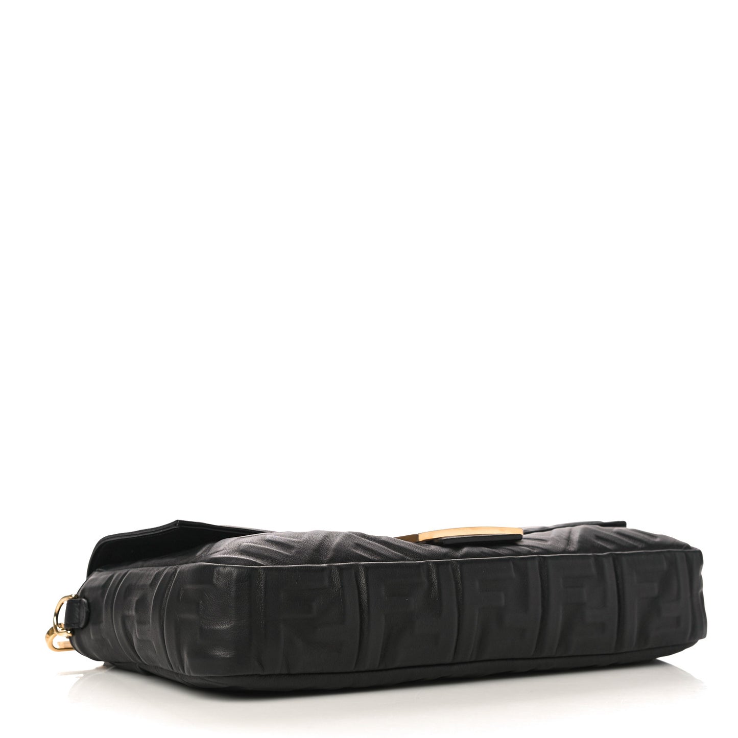 Nappa FF 1974 Embossed Large Baguette Black