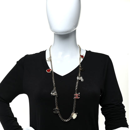 Chanel Enamel Charm CC Long Necklace Gold 2 of 4