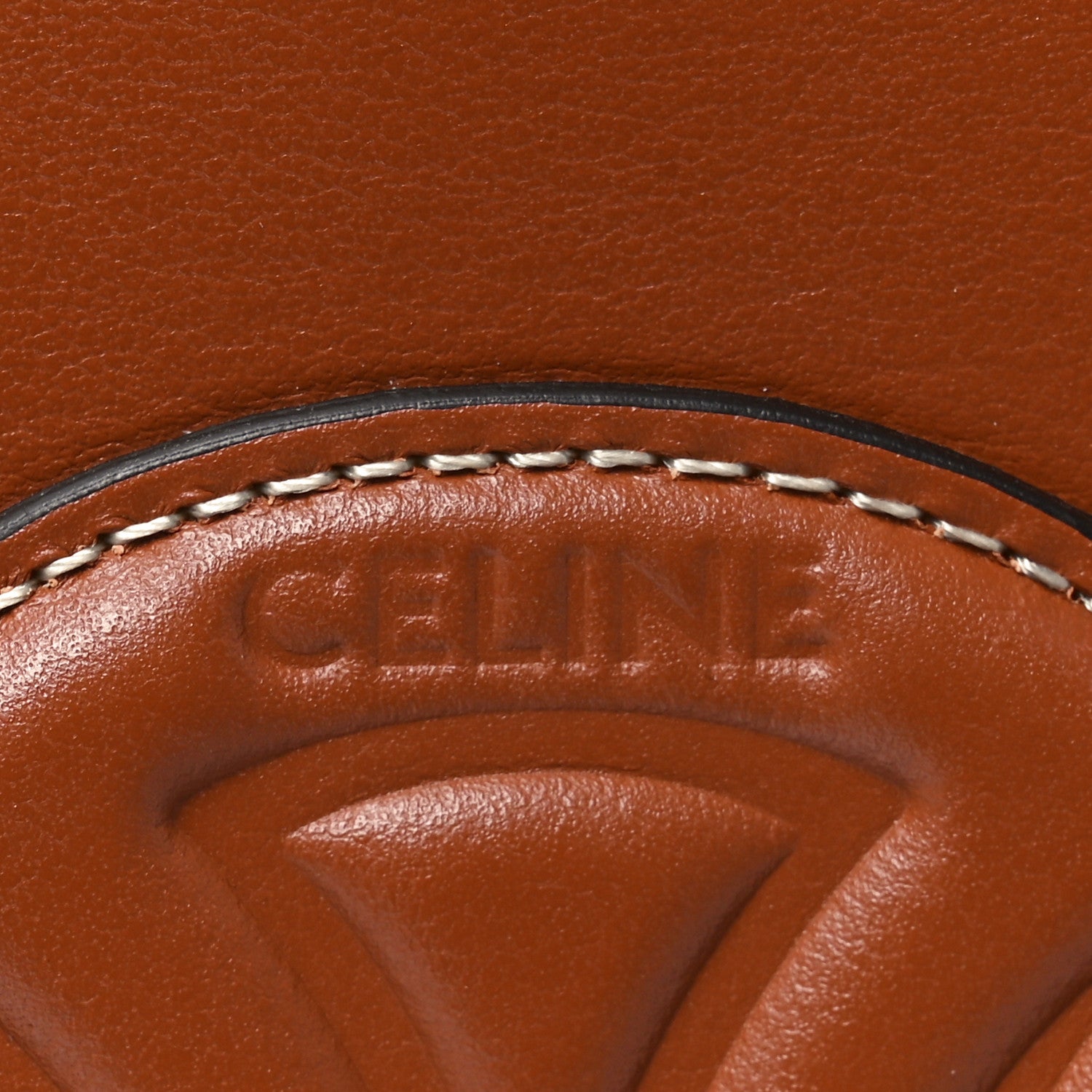 Celine Smooth Calfskin Small Cuir Triomphe Bucket Bag Tan 6 of 11