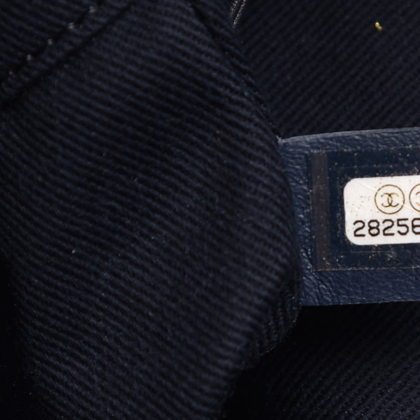 Lurex Canvas Medium Deauville Tote Navy Blue Gold