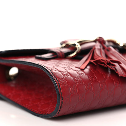 Gucci Soft Microguccissima Mini Emily Chain Shoulder Bag Rosso 8 of 9