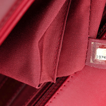 Chanel Lambskin Quilted New Medium Boy Flap Dark Red 7 of 12